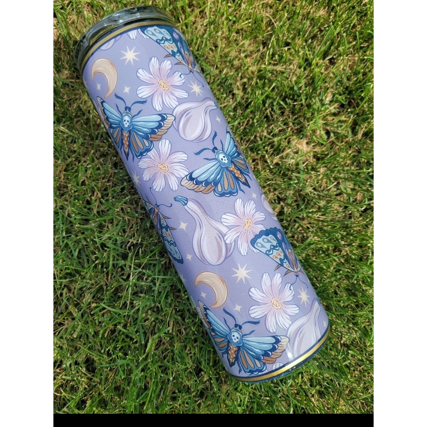 Mystical Babe Glitter Blue Stainless Steel Tumbler
