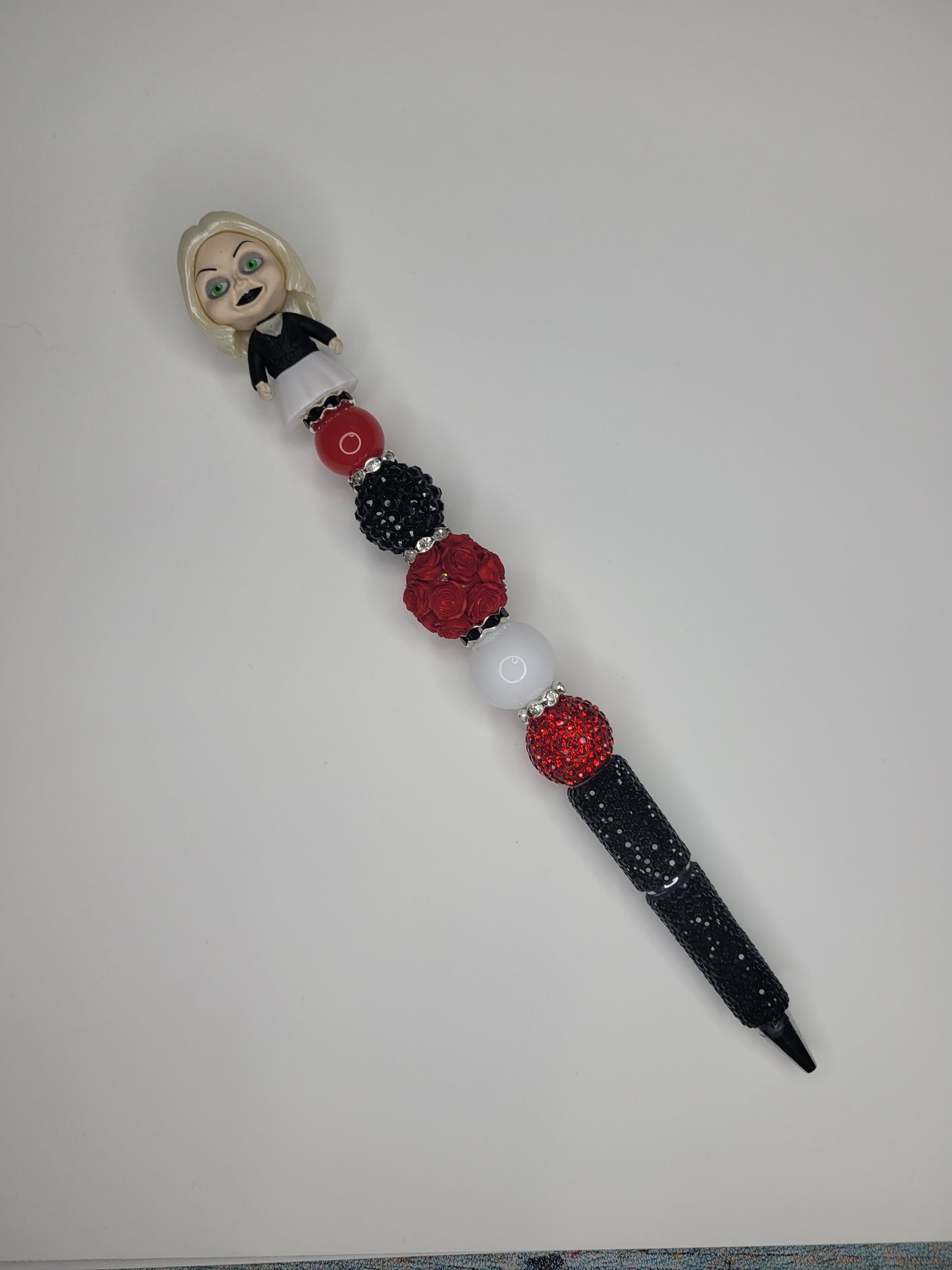 Horror Themed Chucky Movie Tiffany Rhinestone Beaded Pen
